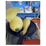 ASSORTED DECOR - FISH BOWL / FRUIT / SQUASH / PLAT
