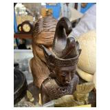 ASSORTED DECOR - HAND CARVED AMERICAN INDIAN / ROM