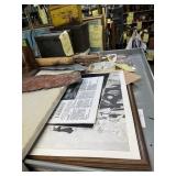 ASSORTED ARTWORK, PICTURES, PROTECTORS, ETC (DRAWE