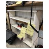 WHITE WOOD SHELVING UNIT