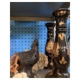 ASSORTED DECOR - CANDLE HOLDERS, CORAL, TREE, JARS