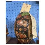 HAND PAINTED ORIENTAL ROSE WOOD BASE