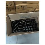 BOXES AMBER GLASS JARS WITH LIDS (24 PER BOX)