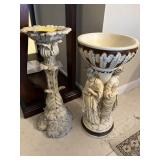 ASSORTED DECOR - CREAM VASE / CANDLE HOLDER
