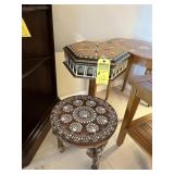 ASSORTED HIGHLY DECORATED ACCENT TABLES