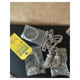 ASSORTED SILVER TONE JEWELRY - 1- CHAIN / 1- CHAIN