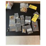 ASSORTED JEWELRY - CHAINS, EARRINGS, CUFF LINKS, E