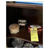 ASSORTED STONE & ENAMEL KEEPSAKE BOXES - 1- ECHTKO