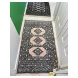 PINK & BLACK ORIENTAL RUG - COUNTRY OF ORIGIN TURK