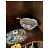 PORTUGUESE COVERED SOUP BOWL WITH SPOON