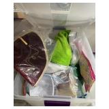 LOT ASSORTED CHRISTMAS DECOR - BOWLS, TRAYS, TOWEL