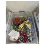 LOT ASSORTED CHRISTMAS BALLS & DECOR