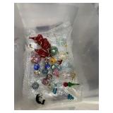 ASSORTED FRAGILE GLASS CHRISTMAS BALLS