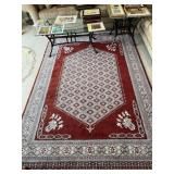 RED & BLUE ORIENTAL RUG - COUNTRY OF ORIGIN INDIA