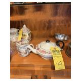 ASSORTED PIECES - GORMAN FLORAL TEAPOT / TEA CUP -