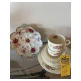 PIECES ASSORTED FINE CHINA - FLORAL PATTERNS