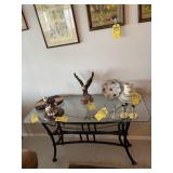 METAL & GLASS TABLES - 1- COFFEE TABLE / 1- END TA