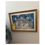 FRAMED & MATTED ARTWORK - 3 WOMEN