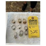 ASSORTED RINGS WITH STONES