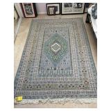 PINK & GREEN ORIENTAL RUG - 89