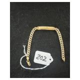 10K GOLD ID BRACELET - 
