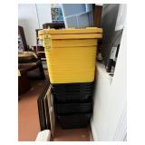 ASSORTED STORAGE TOTES WITH LIDS
