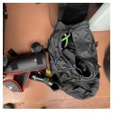 DUFFLE BAG WITH BOXING GLOVES, SPARRING GEAR, ETC