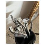 SET GOLF CLUBS WITH BAG - TOP FLITE, DUNLOP, SILVE