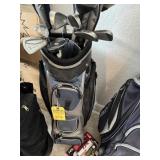 SET GOLF CLUBS WITH BAG - SQUARE TWO WOODS, IRONS