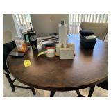 ROUND METAL HIGH TOP TABLE WITH STAMPED COPPER-LOO