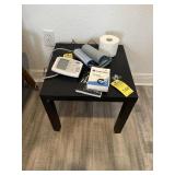 BLACK WOOD SIDE TABLE