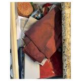 ASSORTED ITEMS - NAPKIN RINGS, TABLE CLOTHS, ETC (