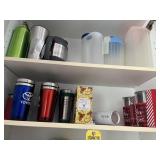 LOT ASSORTED ITEMS - CUPS, PITCHERS, ETC (CONTENTS