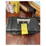 HUSKY TOOL BOX WITH CONTENTS - SCREWDRIVER, HAMMER