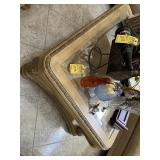 ORNATE WOOD FRAME TABLES - 1- CONSOLE / 1- COFFEE