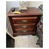 WOOD NIGHT STAND WITH 2 DRAWERS