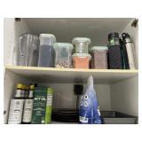 ASSORTED ITEMS - CHARGERS, TUPPERWARE CONTAINERS,