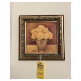SMALL FRAMED PICTURE - FLOWERS - SIGNED KATHRYN WH