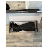 GBG HIGH HEEL BLACK LEATHER BOOTS - SIZE 9.5