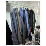 ASSORTED MENS CLOTHING - SUITS, SHIRTS, LEATHER JA