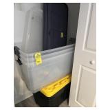 ASSORTED STORAGE BINS WITH LIDS