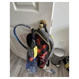 ASSORTED ITEMS - RACKET WITH BAG / SNORKEL SET IN