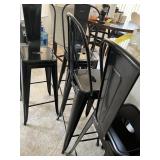 BLACK METAL BAR STOOLS