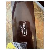 COACH LADIES WATCH WITH BLACK LEATHER BAND (BACK N