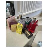 ASSORTED ITEMS - CANDLES, ATOMIZER, ETC