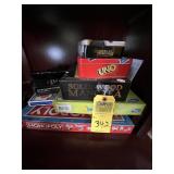 ASSORTED GAMES - MONOPOLY, DOMINOS, CARDS, ETC
