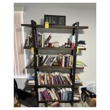 METAL & WOOD BOOKCASE WITH 5 SHELVES