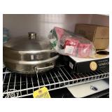 LOT ASSORTED ITEMS - ELECTRIC SKILLET, COFFEE, TEA