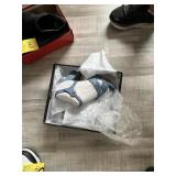 NINE WEST BLUE FABRIC HEELS - SIZE 11