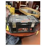 HUSKY TOOL BOX WITH CONTENTS - HARDWARE, TAPE, GLO